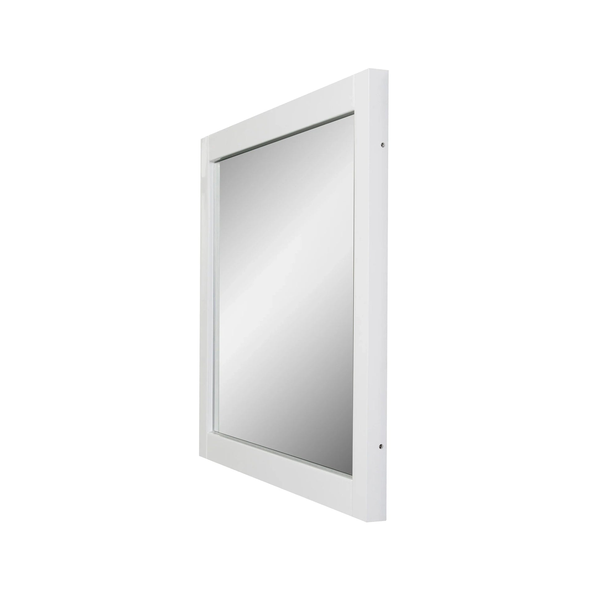 24" White Frame Rectangular Mirror – Horizontal & Vertical Installation-Migration_Mirrors-DECOROLALA