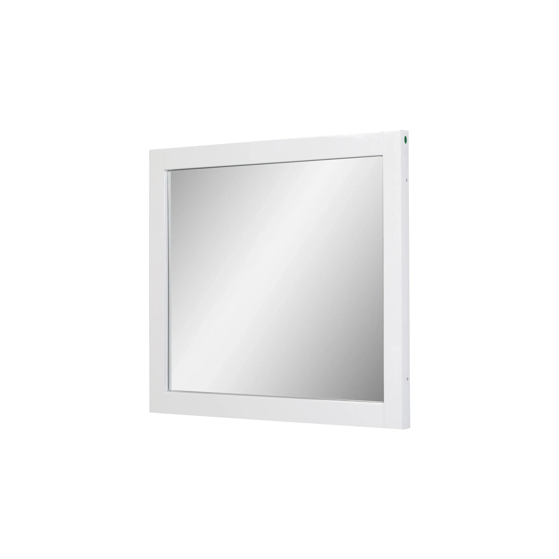 24" White Frame Rectangular Mirror  Horizontal & Vertical Installation-Mirror-DECOROLALA