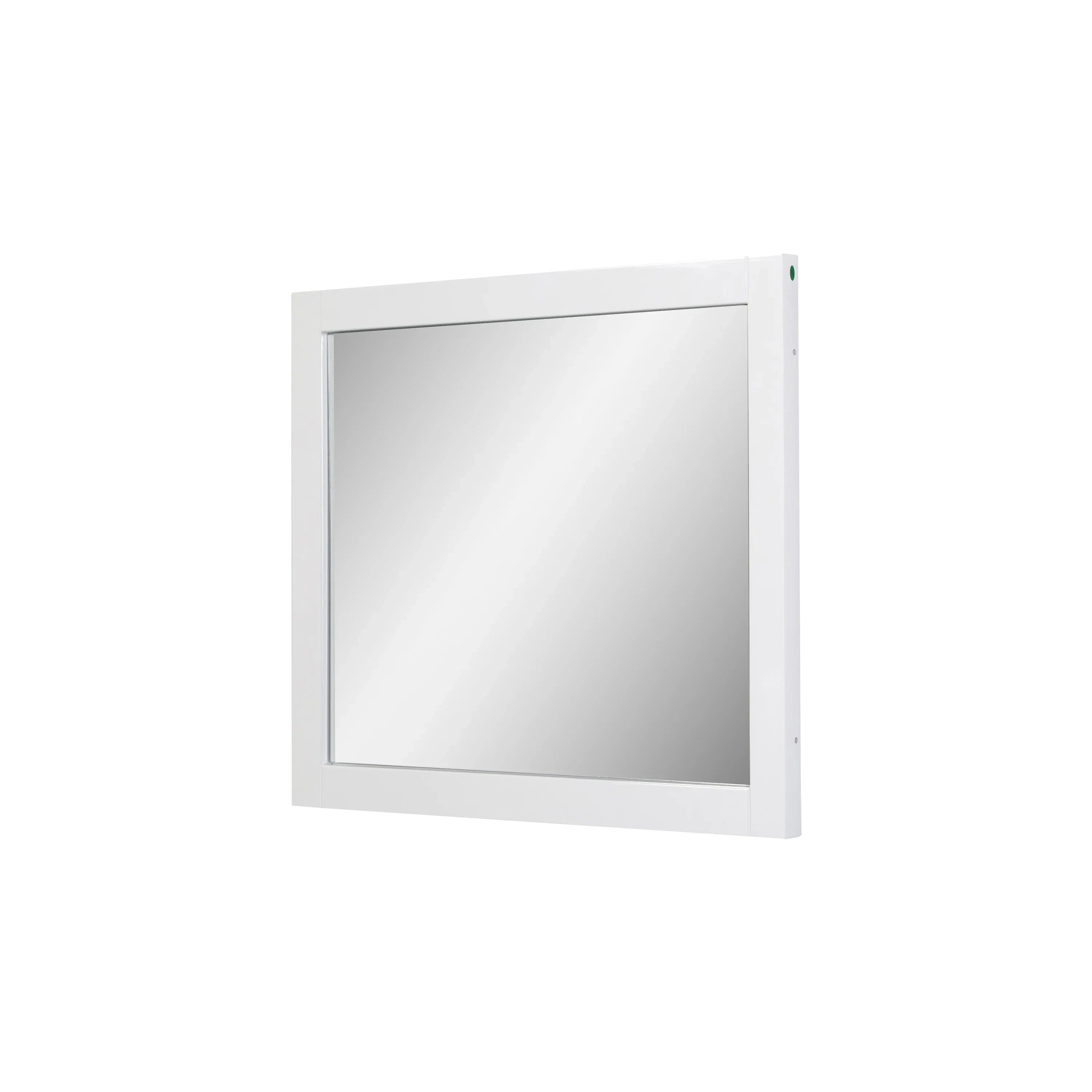 24" White Frame Rectangular Mirror  Horizontal & Vertical Installation-Mirror-DECOROLALA