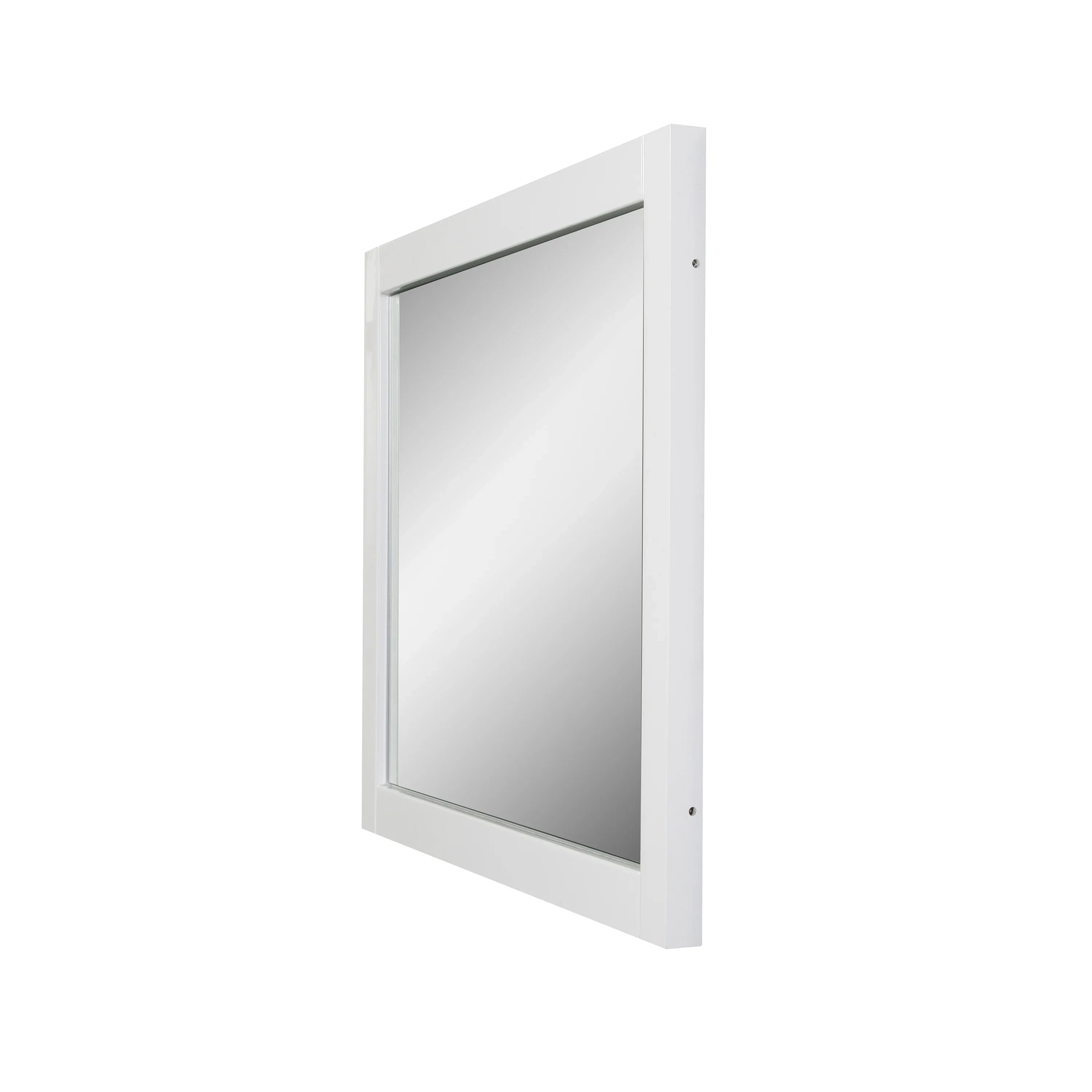 24" White Frame Rectangular Mirror  Horizontal & Vertical Installation-Mirror-DECOROLALA