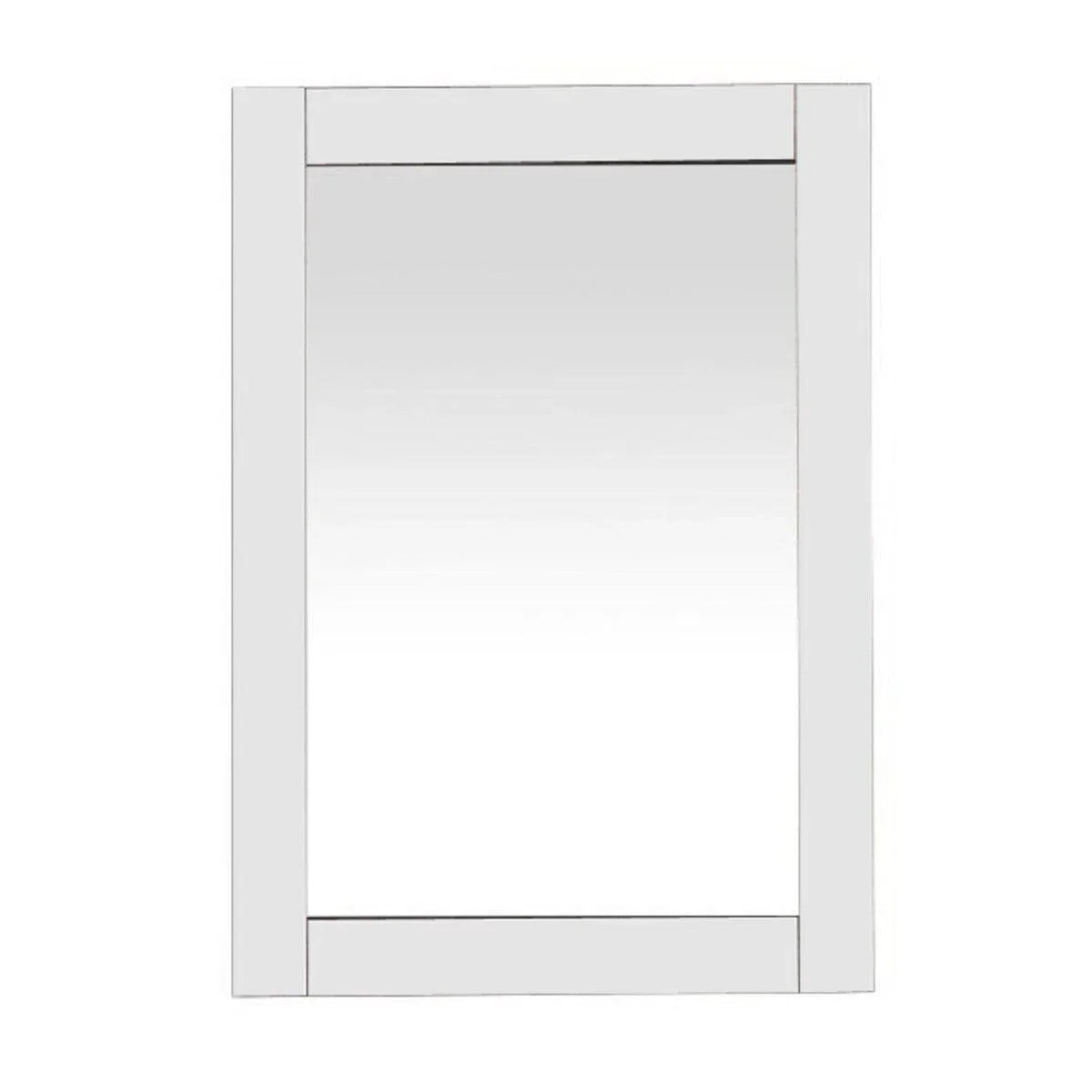 24" White Framed Bathroom Mirror – Labrador Collection-Migration_Mirrors-DECOROLALA