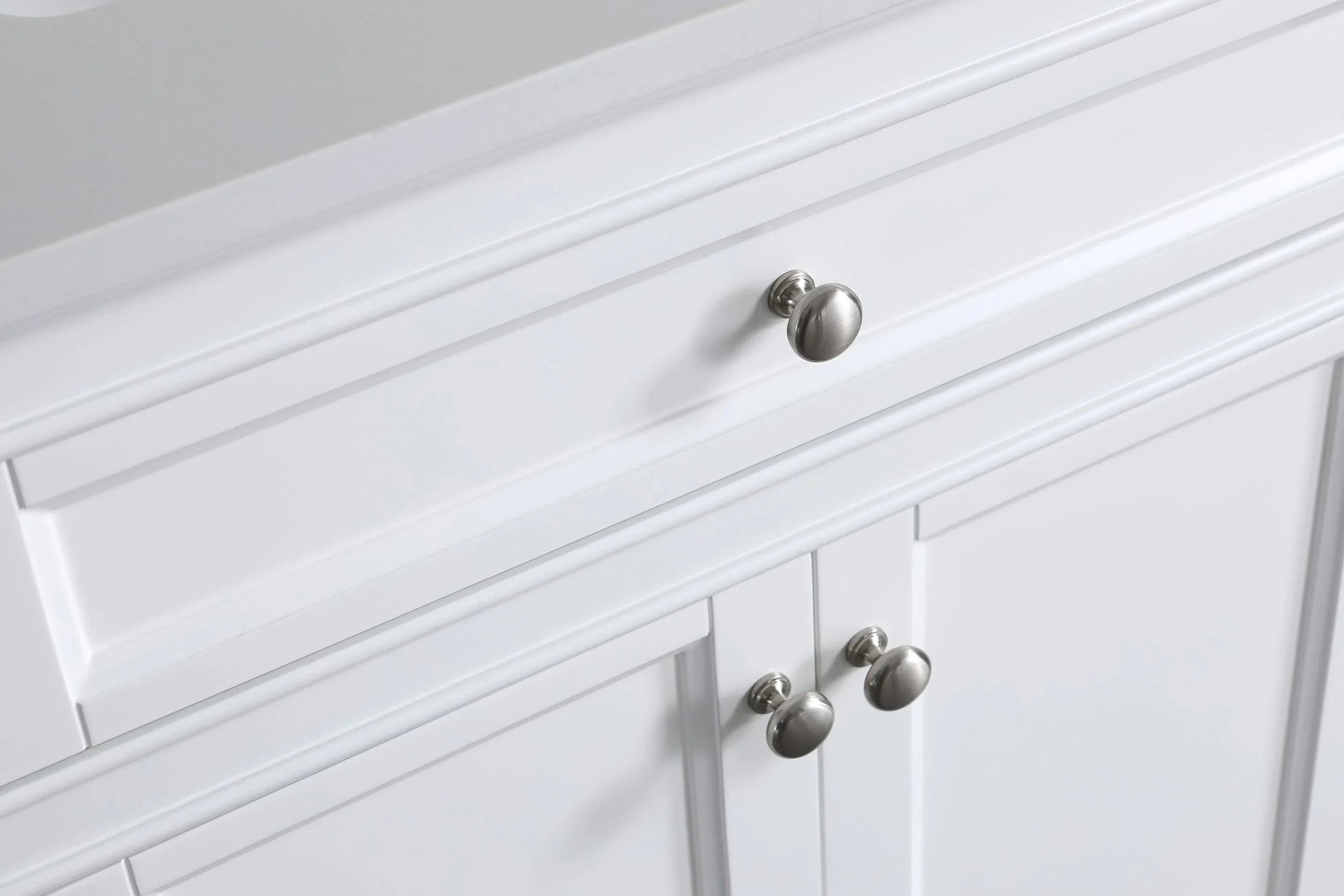 24" White Freestanding Single Sink Bathroom Vanity with Engineered Calcutta Marble Countertop-Migration_Bathroom Vanities-DECOROLALA