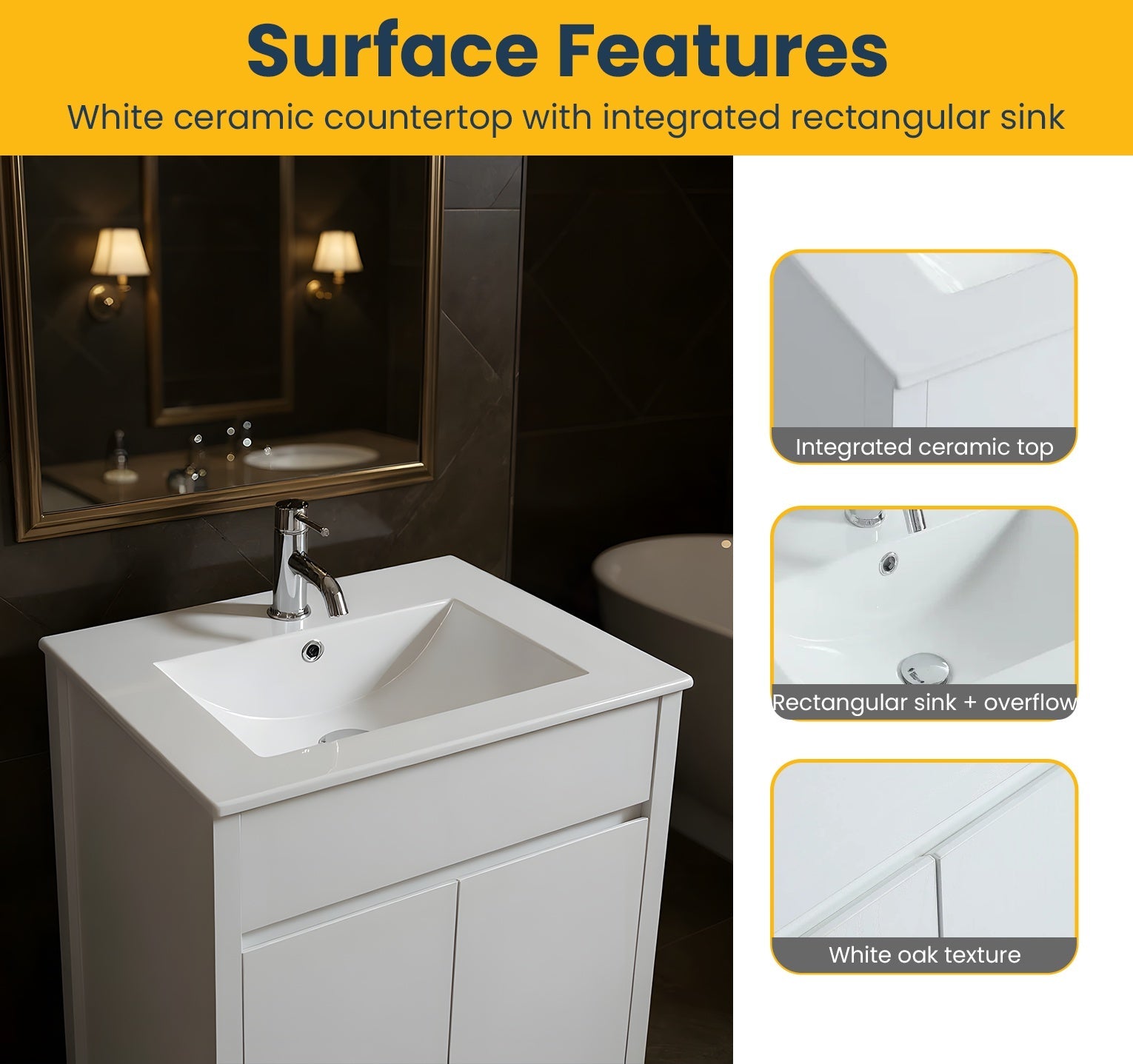 24" White Oak Freestanding Bathroom Vanity with White Ceramic Countertop-Migration_Bathroom Vanities-DECOROLALA