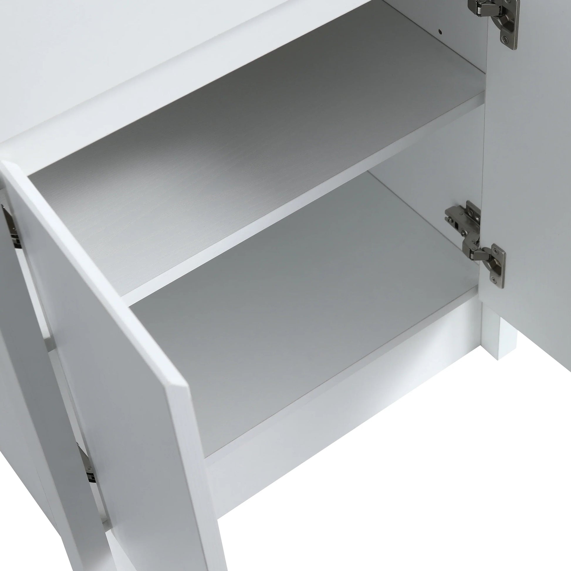 24" White Oak Freestanding Bathroom Vanity with White Ceramic Countertop-Migration_Bathroom Vanities-DECOROLALA