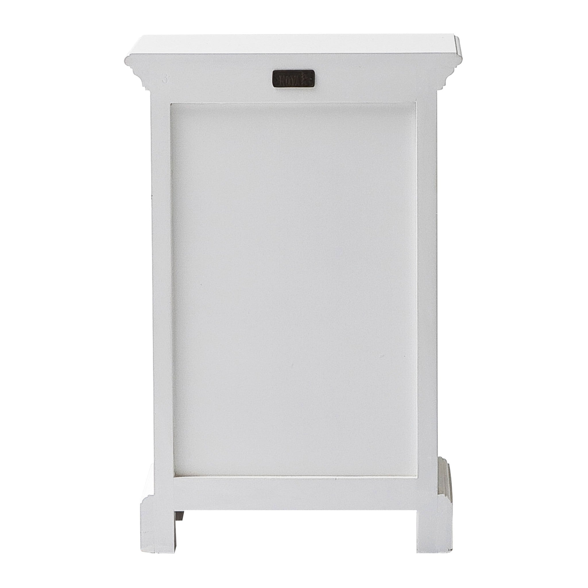 24" White Solid Wood Two Drawer Nightstand-Nightstands & Bedside Tables-DECOROLALA