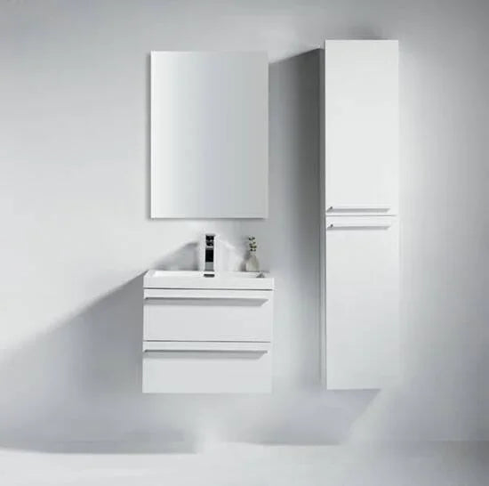 24" White Wall Mount Bathroom Vanity with White Polymarble Countertop-Migration_Bathroom Vanities-DECOROLALA