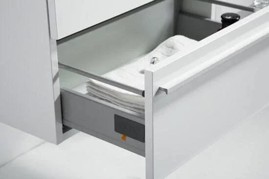 24" White Wall Mount Bathroom Vanity with White Polymarble Countertop-Migration_Bathroom Vanities-DECOROLALA