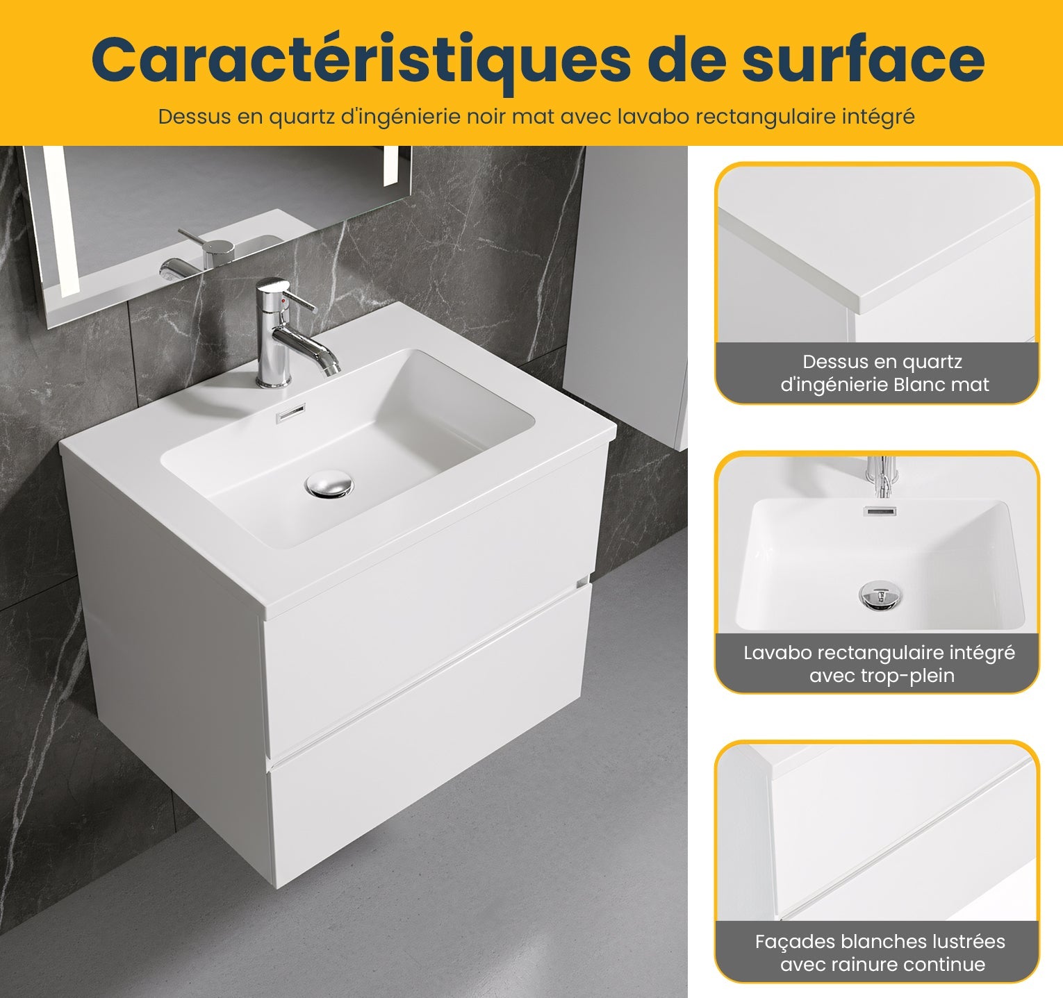 24" White Wall Mount Single Sink Bathroom Vanity with White Polymarble Countertop-Migration_Bathroom Vanities-DECOROLALA