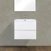 24" White Wall Mount Single Sink Bathroom Vanity with White Polymarble Countertop-Migration_Bathroom Vanities-DECOROLALA