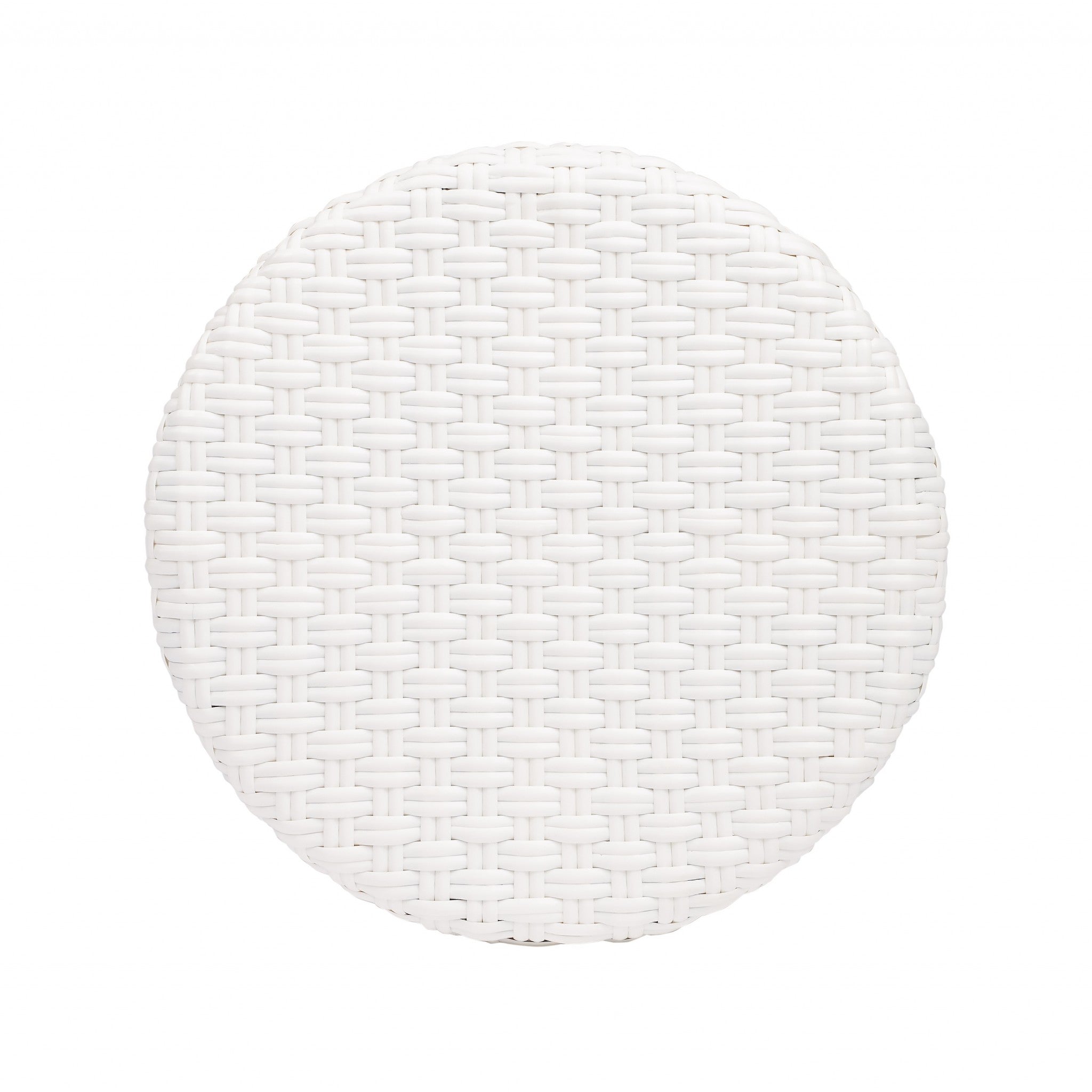 24" White and Natural Heavy Duty Rattan Backless Counter Height Bar Chair-Bar Chairs-DECOROLALA