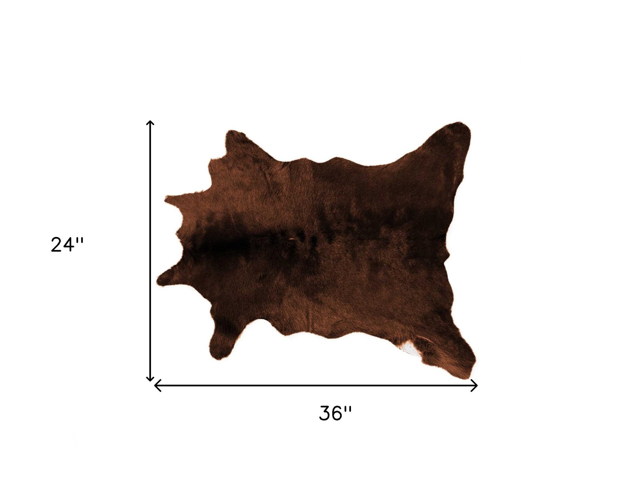 24" X 36" Brown Calfskin - Area Rug-Area Rugs-DECOROLALA
