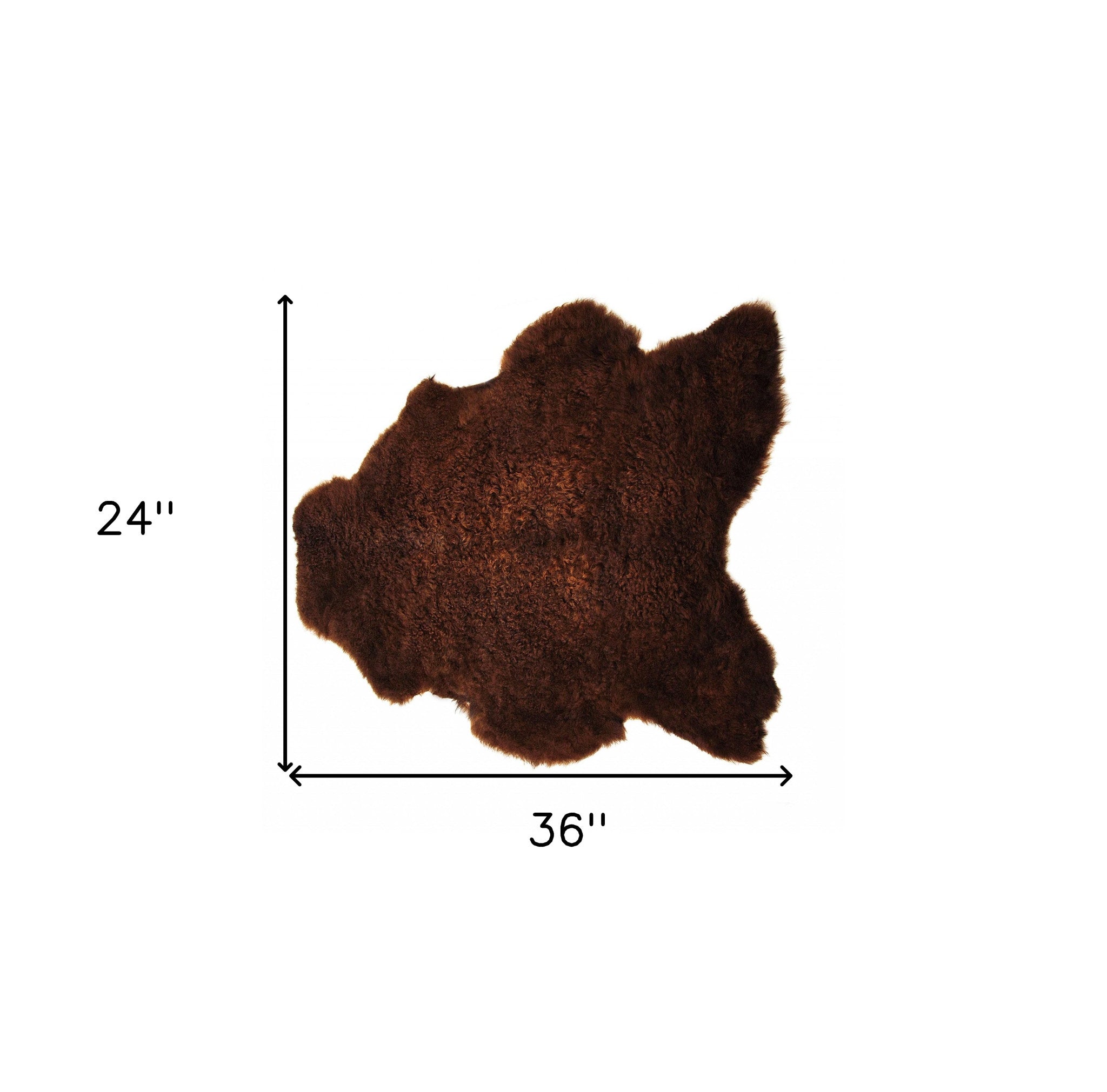 24" X 36" Brown Calfskin - Area Rug-Area Rugs-DECOROLALA