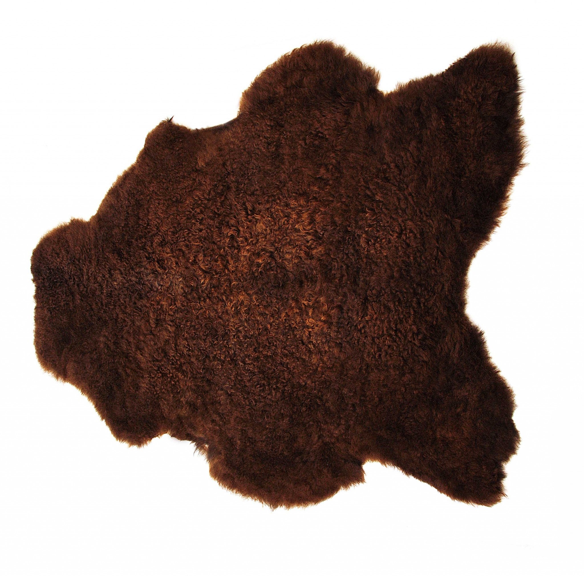 24" X 36" Brown Calfskin - Area Rug-Area Rugs-DECOROLALA