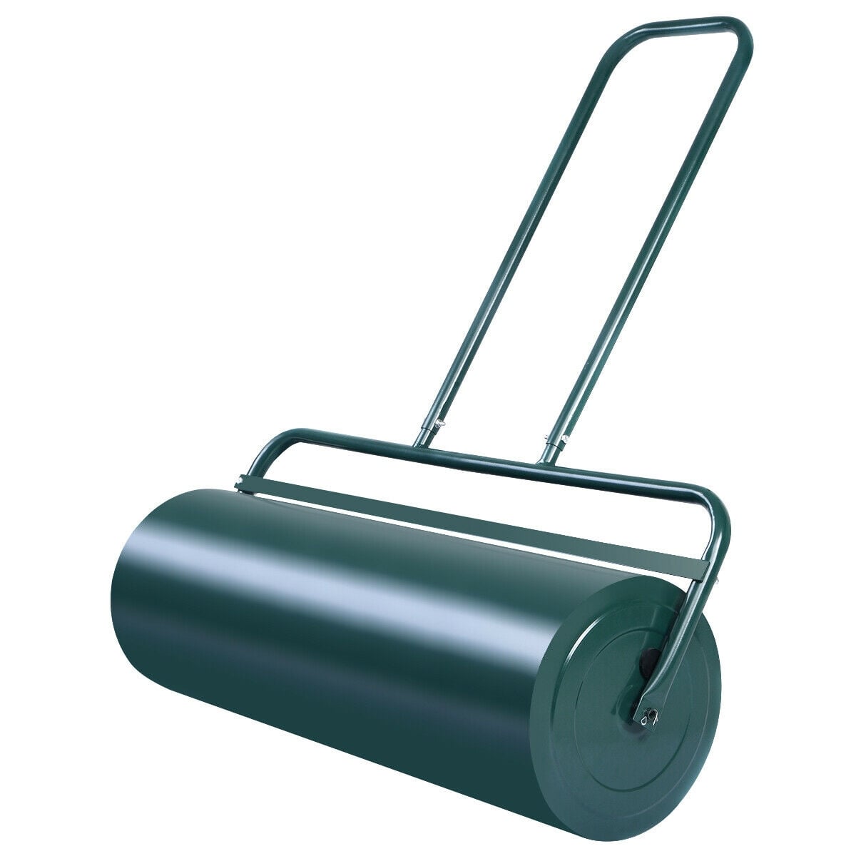 24 x 13 Inch Tow Lawn Roller Water Filled Metal Push Roller-Green-Lawn Care Tools-DECOROLALA