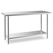 24 x 60 Inches Stainless Steel Kitchen Prep Work Table with Adjustable Undershelf-Kitchen Tools-DECOROLALA