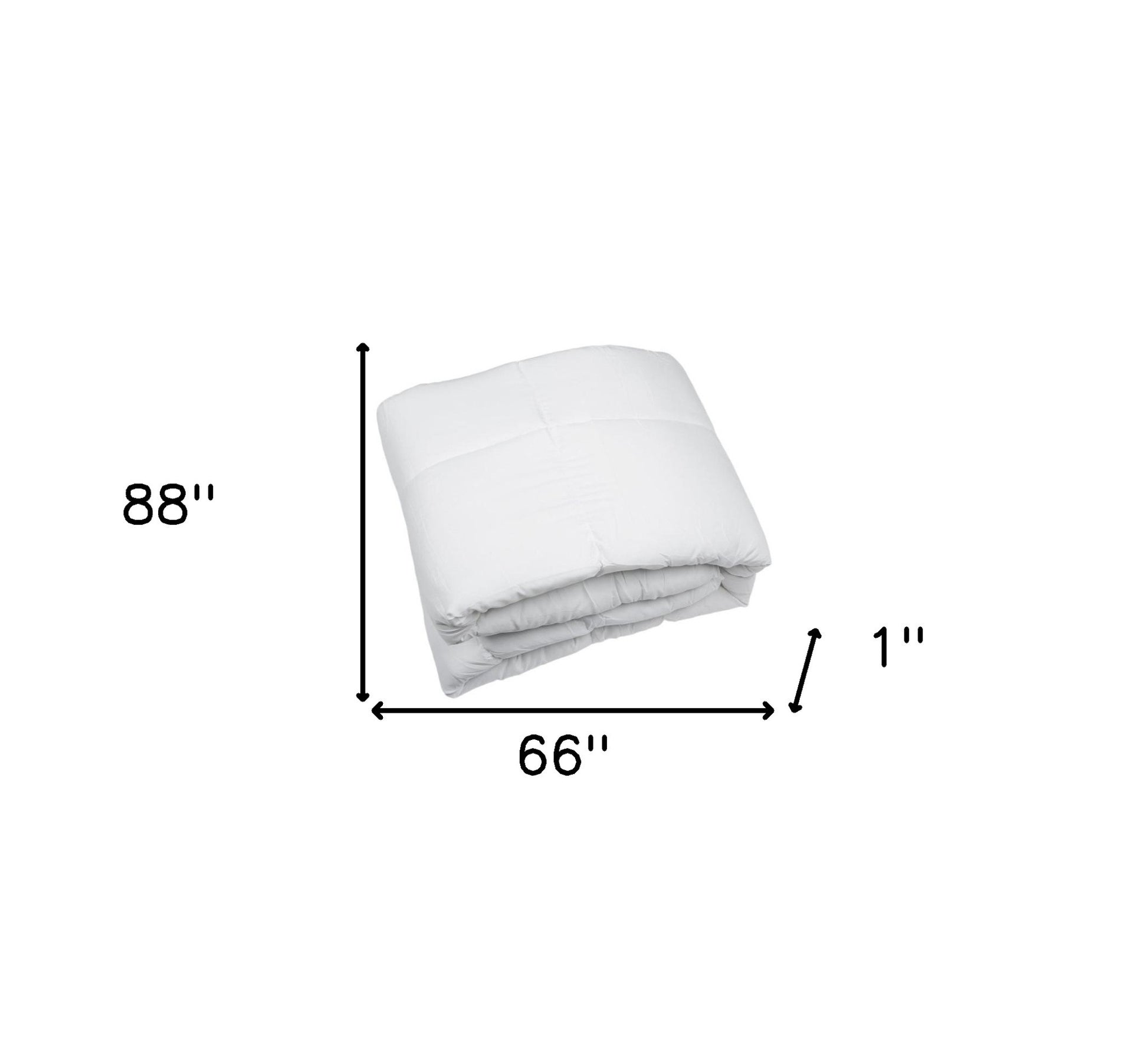 White Twin Microfiber Thread Count Down Alternative Duvet Insert-Down Comforters and Duvets-DECOROLALA