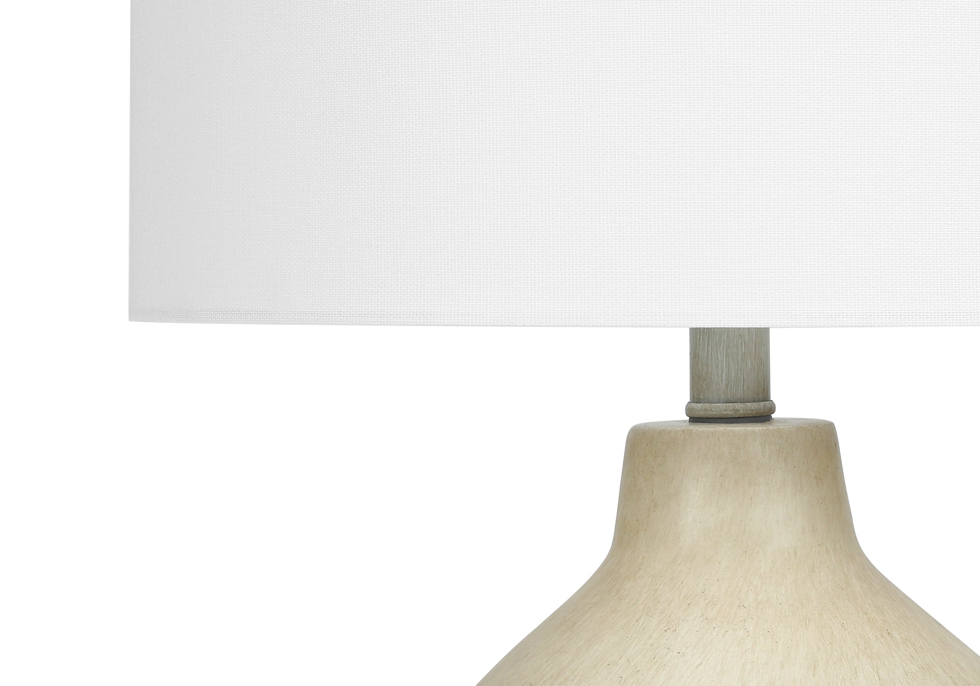 24"H Black Concrete Table Lamp with Grey Shade-Lighting-DECOROLALA