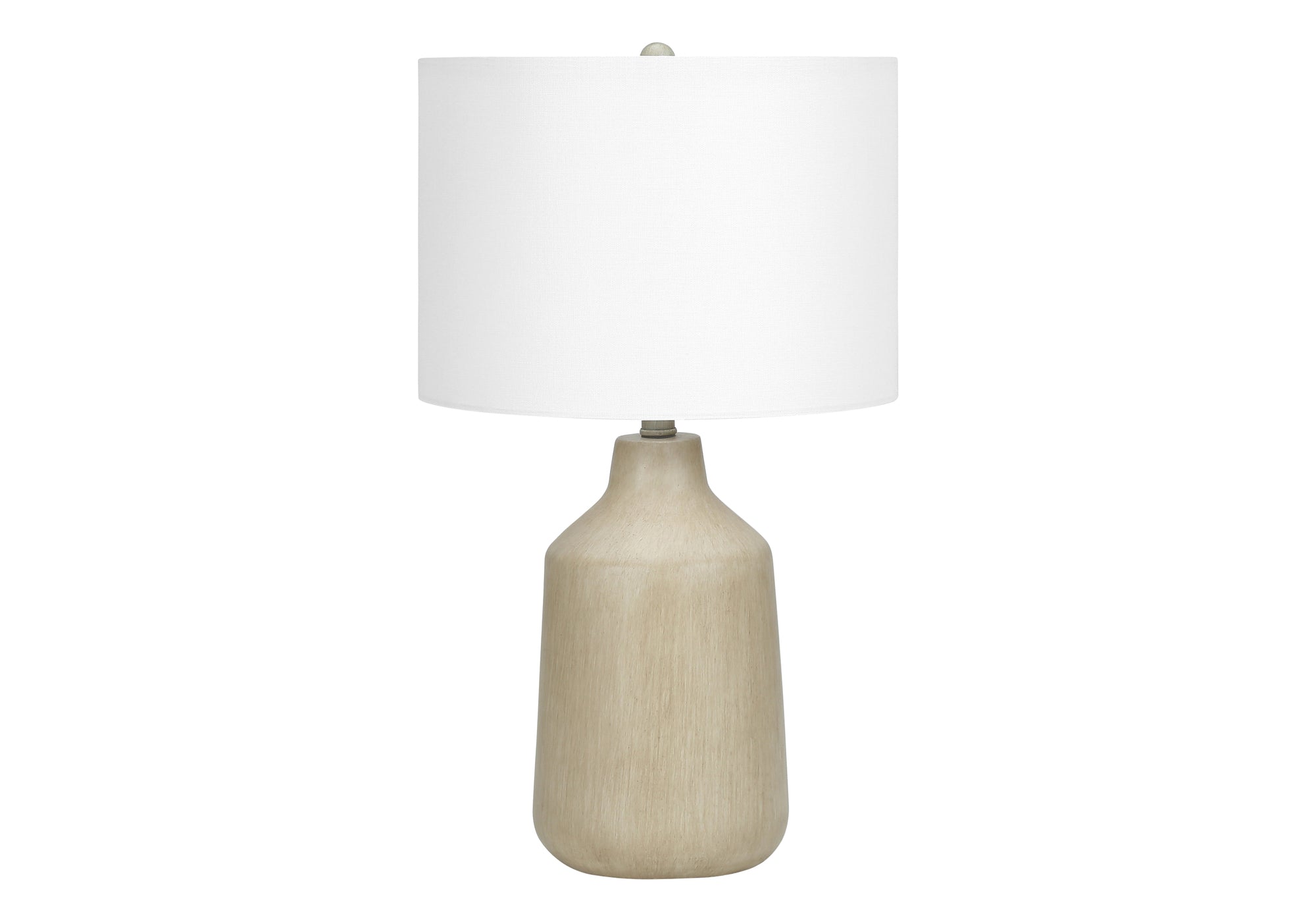 24"H Black Concrete Table Lamp with Grey Shade-Lighting-DECOROLALA