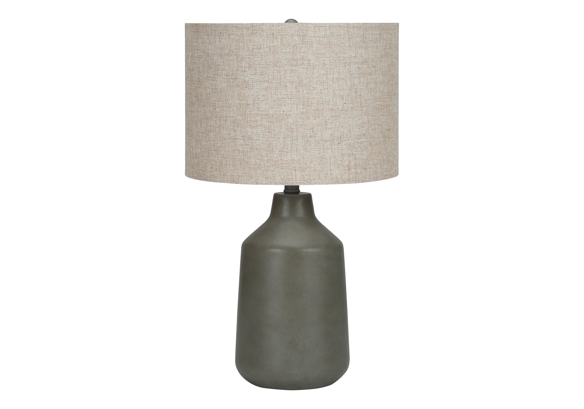 24"H Black Concrete Table Lamp with Grey Shade-Lighting-DECOROLALA