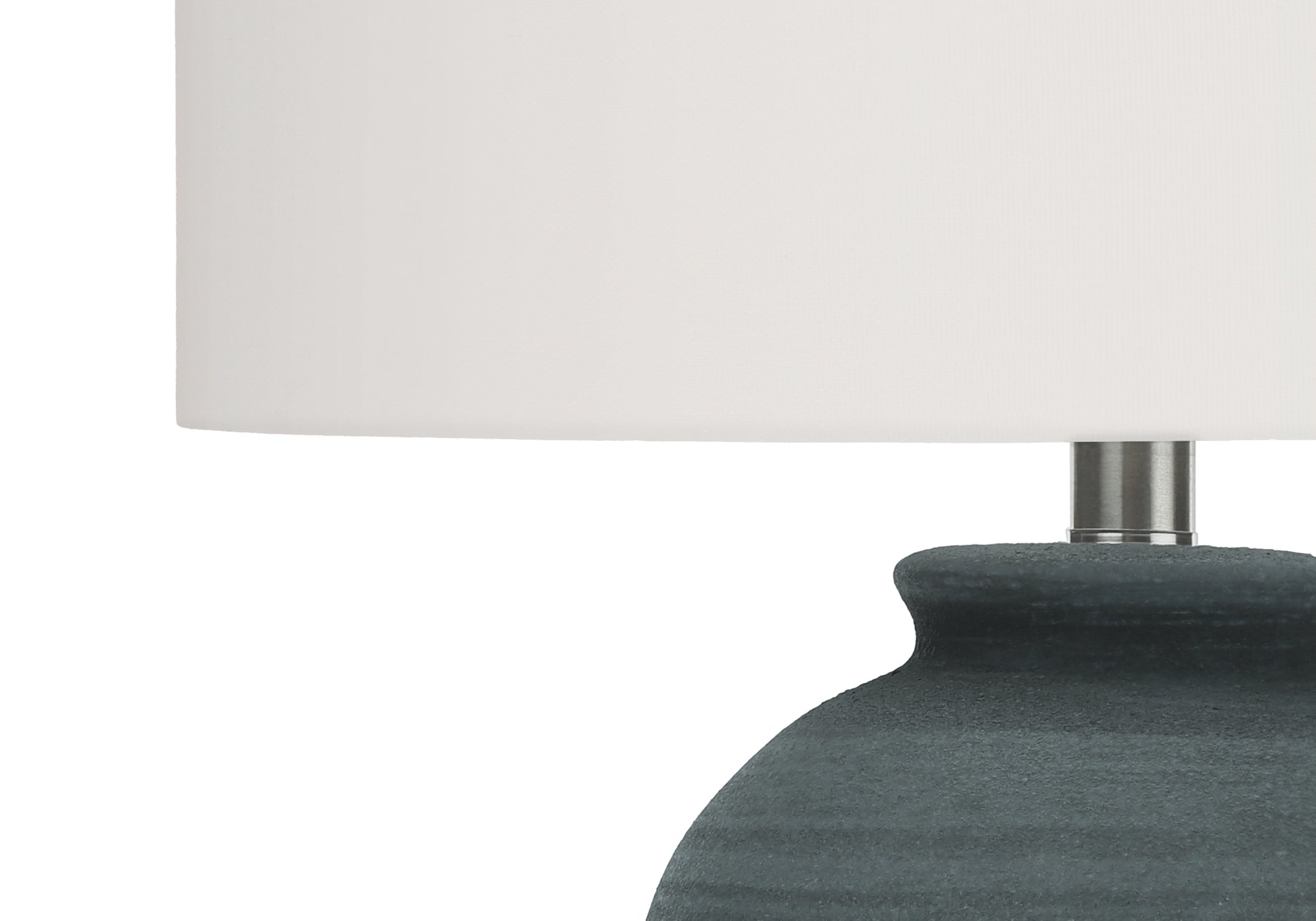 24"H Blue Ceramic Table Lamp with Ivory Shade-Lighting-DECOROLALA