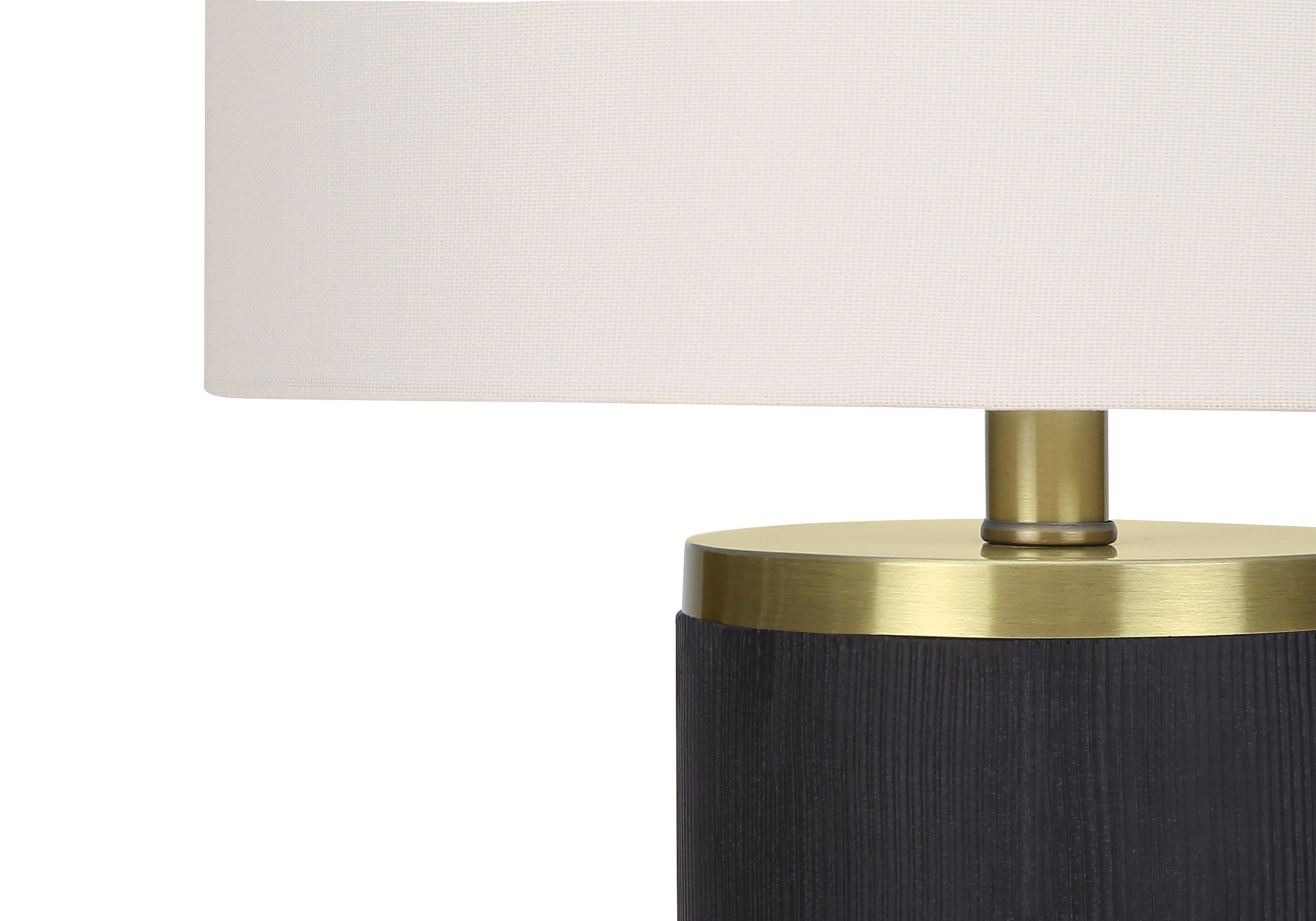 24"H Table Lamp Black Concrete Base Ivory Shade-Lighting-DECOROLALA