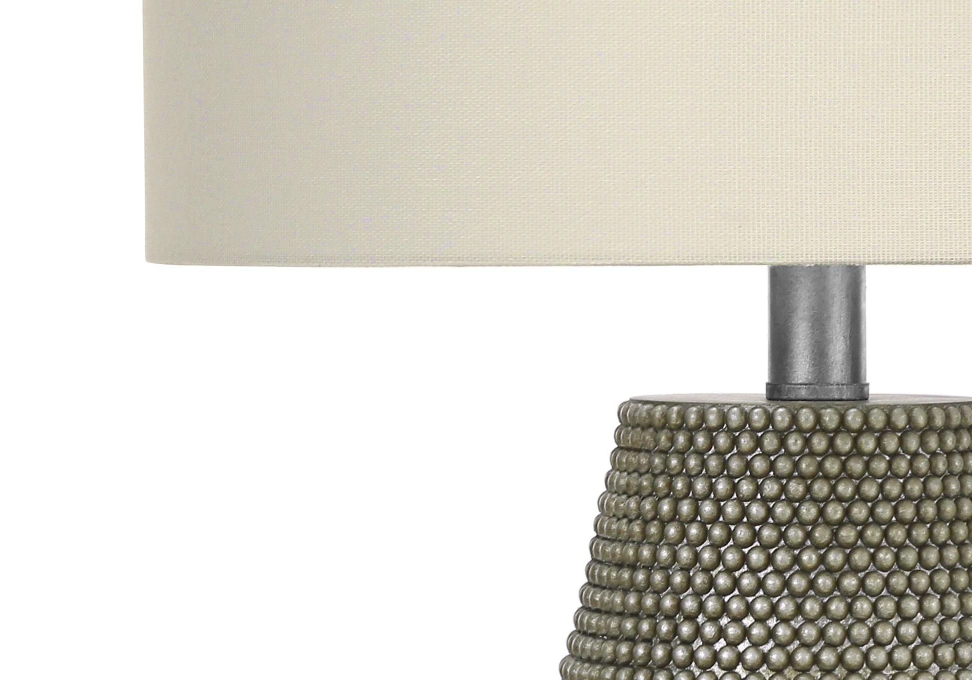 24"H Table Lamp Grey Resin Base Ivory Shade-Lighting-DECOROLALA