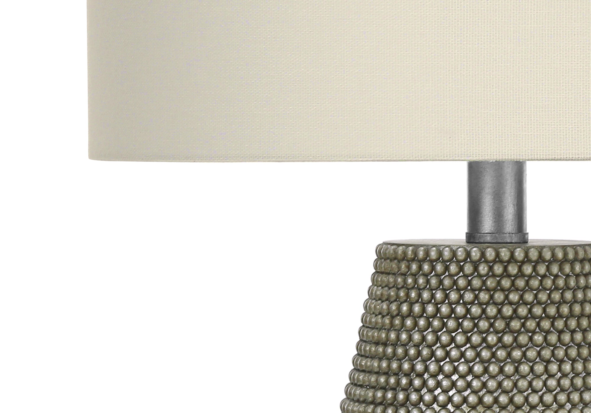 24"H Table Lamp Grey Resin Base Ivory Shade-Lighting-DECOROLALA