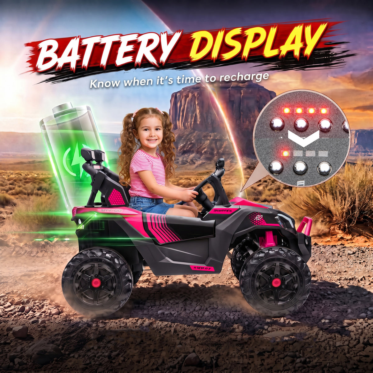 24V 2 Seater Ride On Truck Car for Kids with Remote Control, Dual Motors, 4-Wheel Suspension, Storage for Ages 3-8-Toys & Games > Baby & Toddler Toys > Electric Ride-On Toys > Electric Toy Cars-DECOROLALA