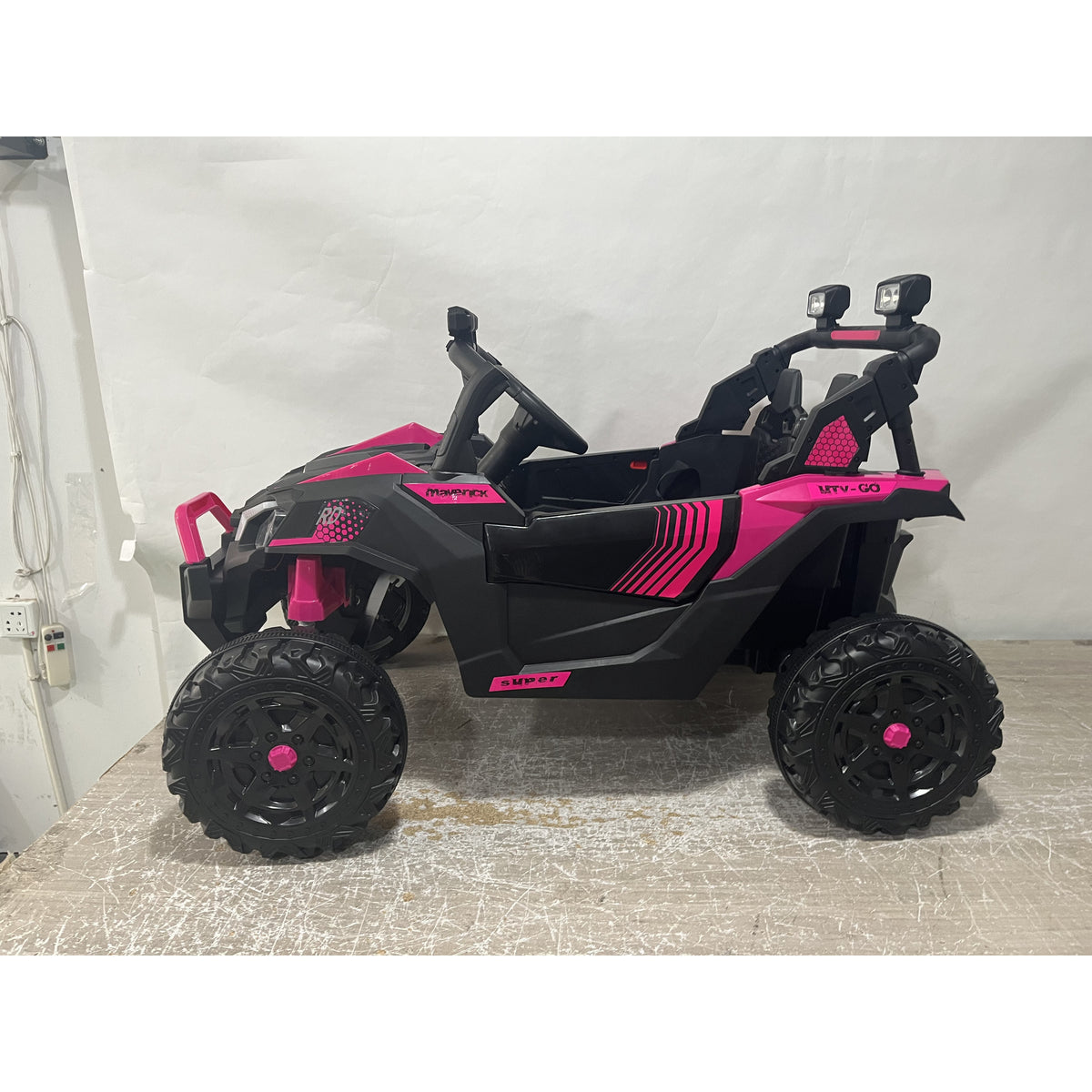 24V 2 Seater Ride On Truck Car for Kids with Remote Control, Dual Motors, 4-Wheel Suspension, Storage for Ages 3-8-Toys & Games > Baby & Toddler Toys > Electric Ride-On Toys > Electric Toy Cars-DECOROLALA