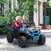 2 Seater 24V Electric Car for Kids w/ Remote Control, 3 Speed, LED Lights, Music, Horn, Spring Suspension-Toys & Games > Baby & Toddler Toys > Electric Ride-On Toys > Electric Toy Cars-DECOROLALA
