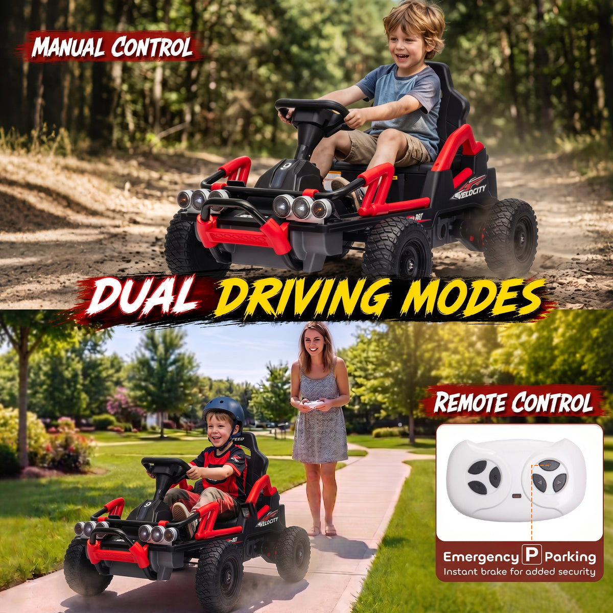 24V Electric Car for Kids with Dual 550W Motors, Remote Control, Soft Start, Metal Front Bumper, Max 5Mph, for Age 3+-Toys & Games > Baby & Toddler Toys > Electric Ride-On Toys > Electric Toy Cars-DECOROLALA
