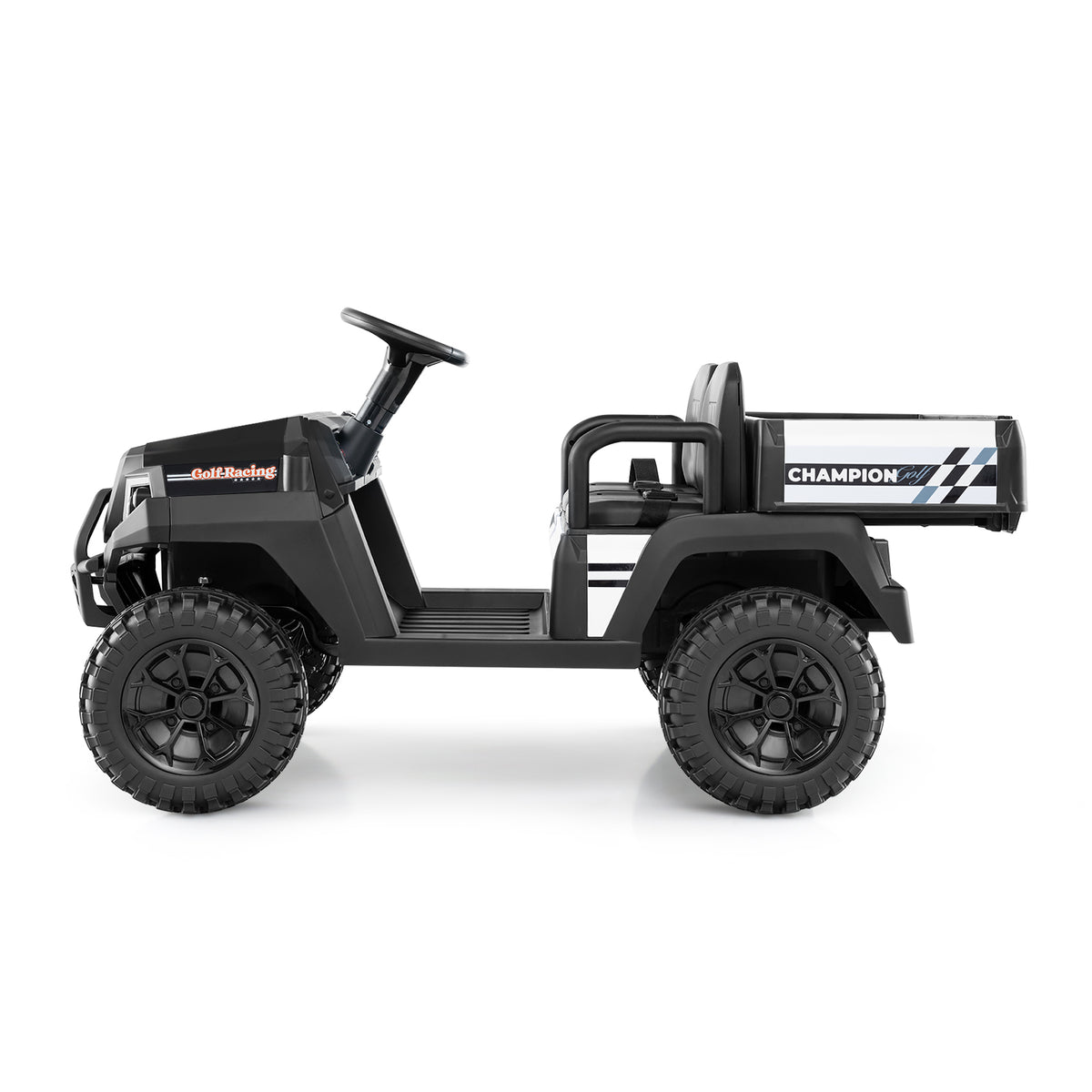 24V 2-Seater Kids Ride-On Golf Cart, 4WD Electric Car with Remote