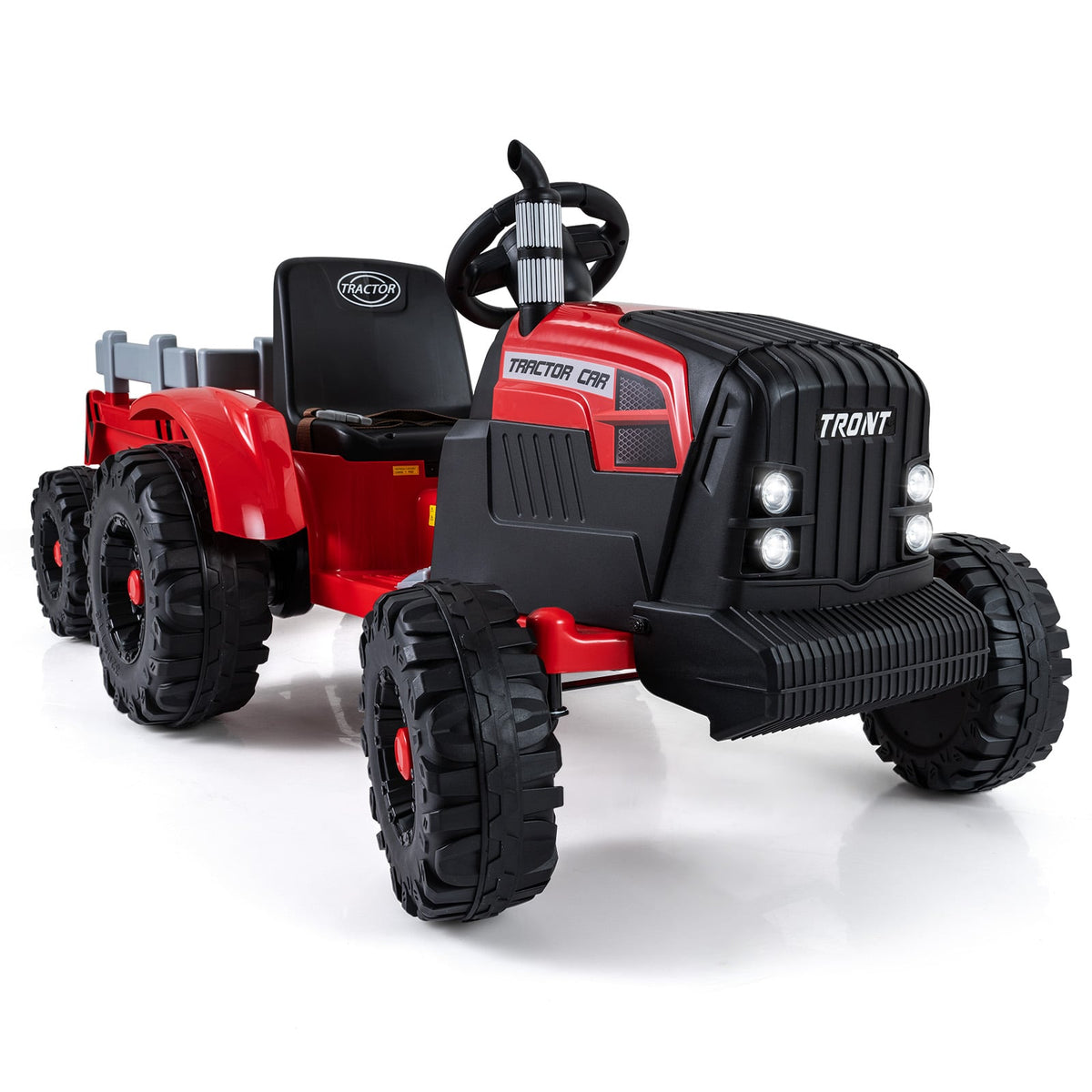 24V Kids Ride-On Tractor with Detachable Trailer and Remote Control
