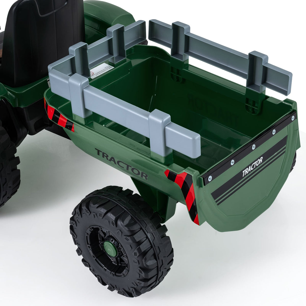 24V Kids Ride-On Tractor with Detachable Trailer and Remote Control