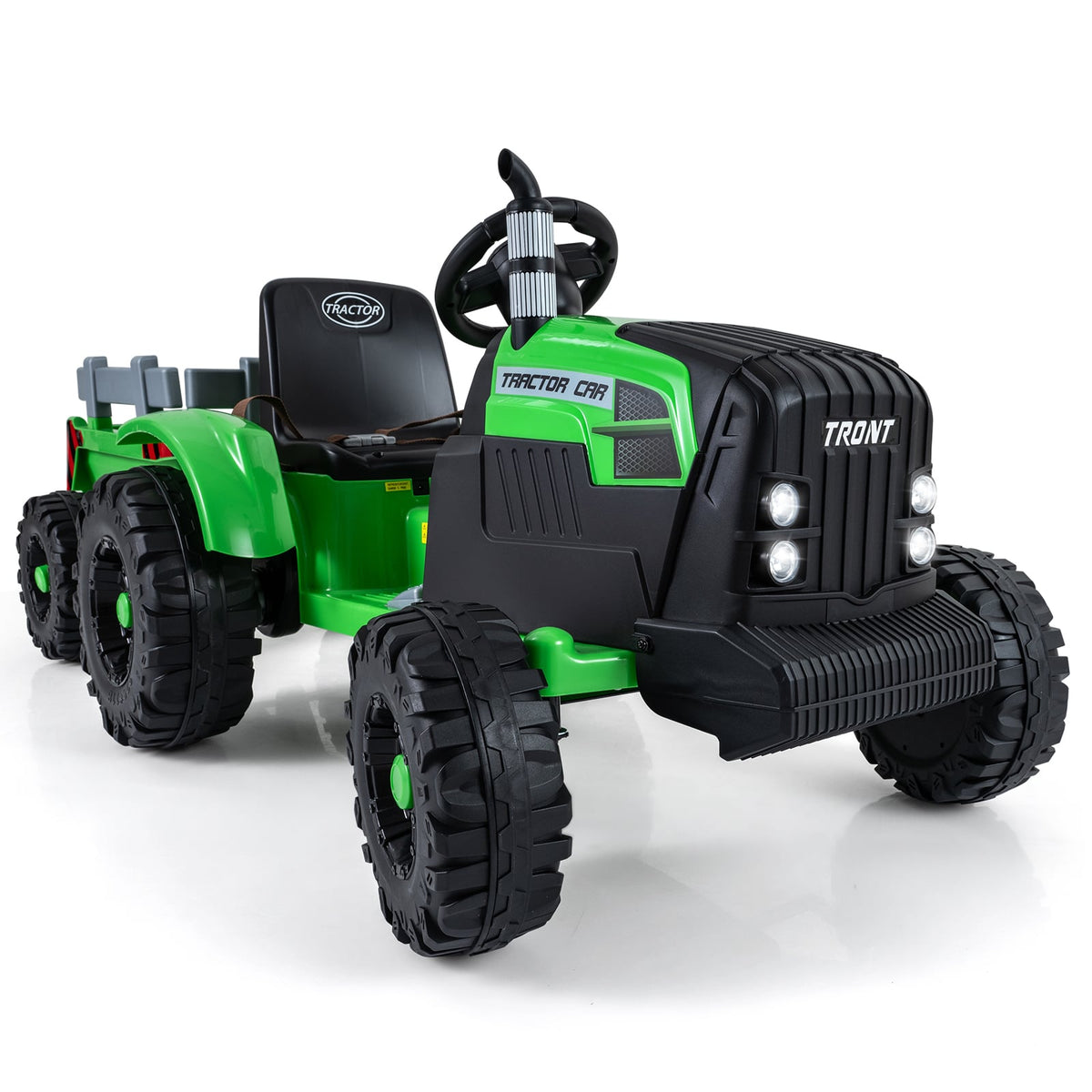 24V Kids Ride-On Tractor with Detachable Trailer and Remote Control