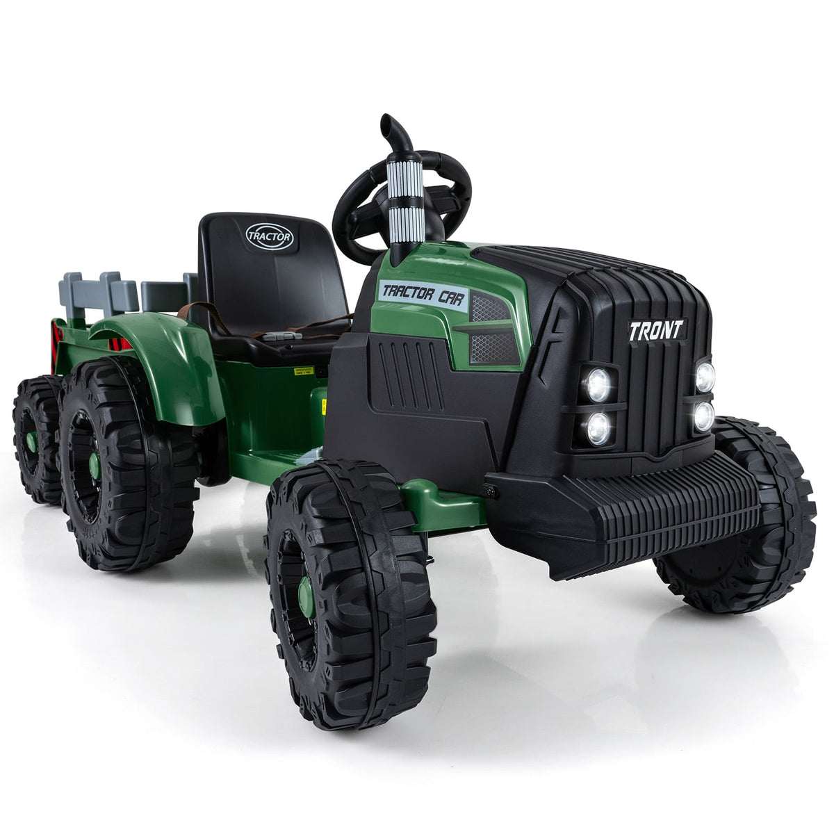 24V Kids Ride-On Tractor with Detachable Trailer and Remote Control