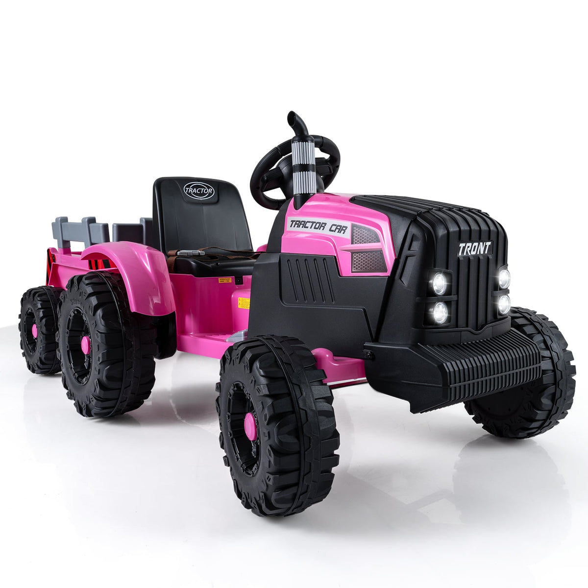 24V Kids Ride-On Tractor with Detachable Trailer and Remote Control