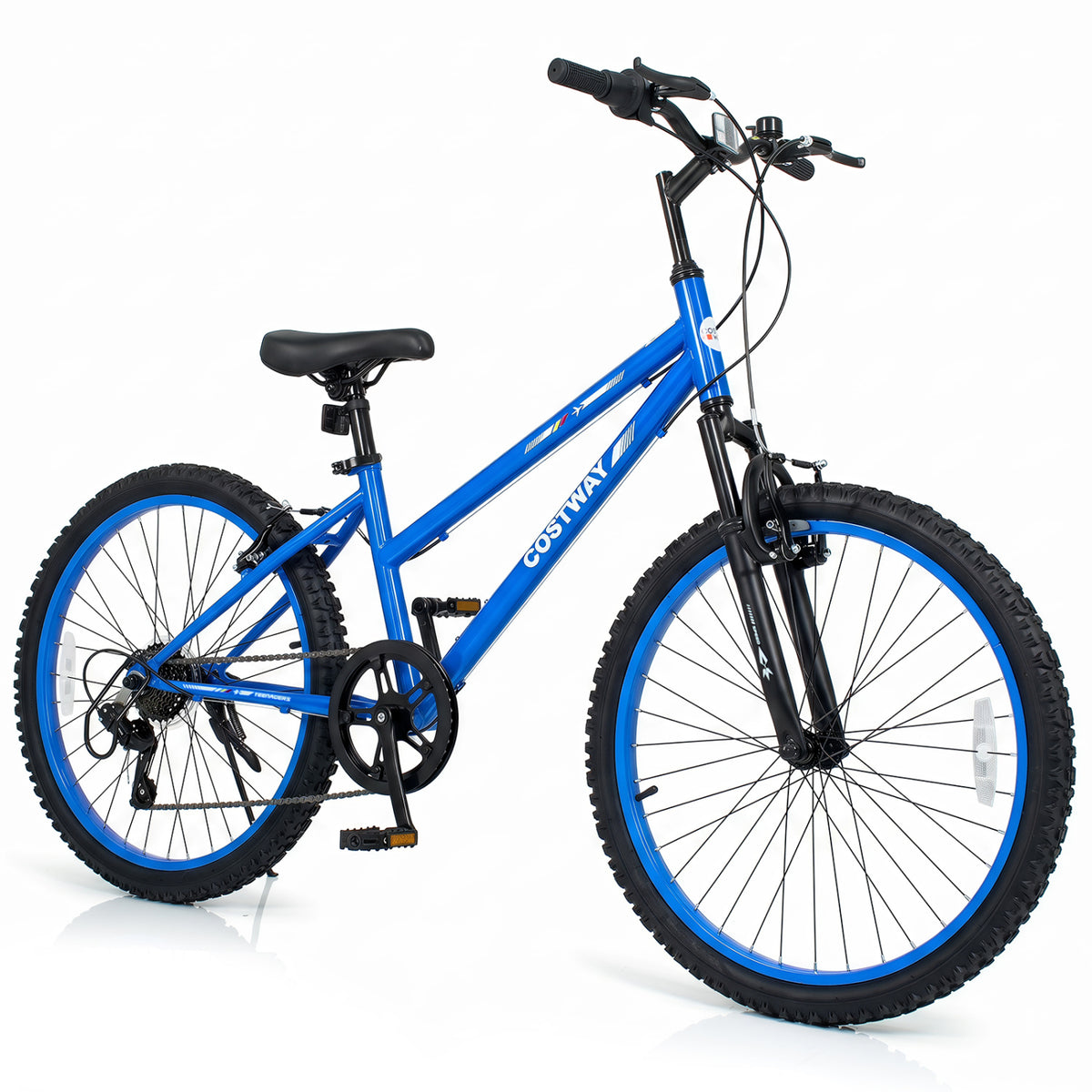 Kids Mountain Bike Adjustable with 7 Speed and Suspension Fork