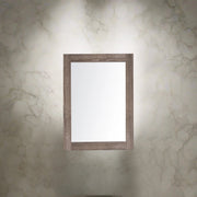 24" Rectangular Mirror with Soft Oak Frame