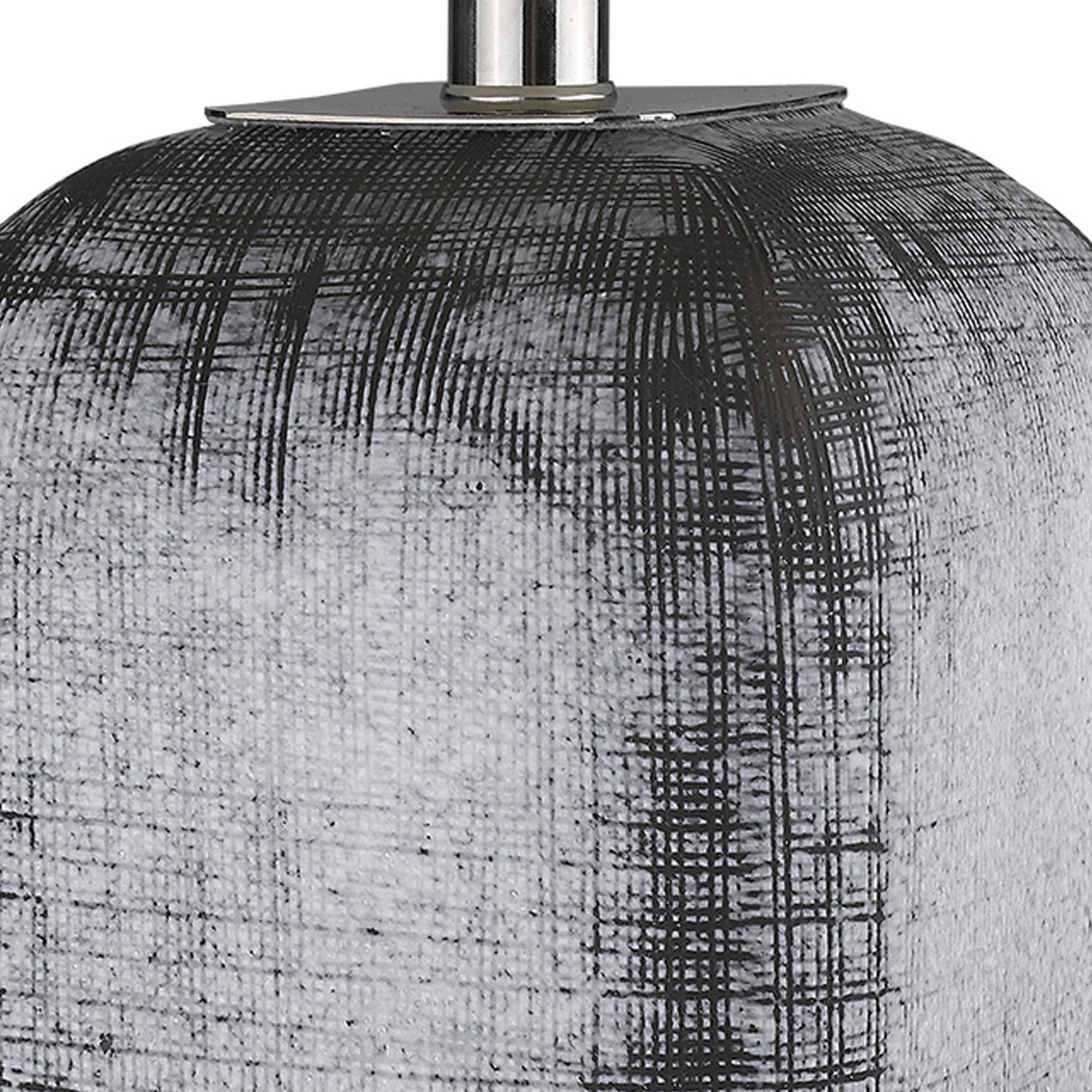 25" Blue and Gray Ceramic Table Lamp With White Square Shade-Table Lamps-DECOROLALA