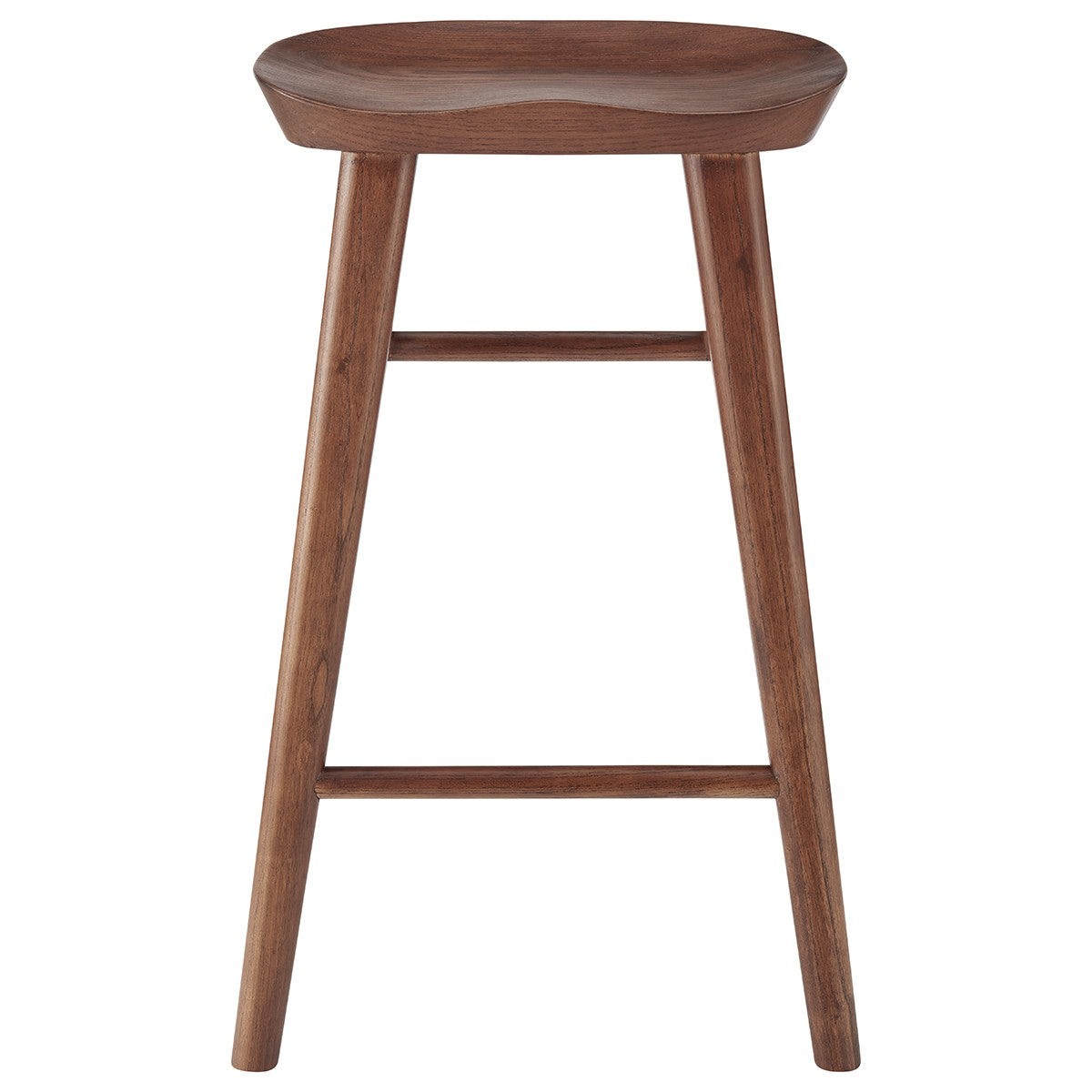 25" Brown Manufactured Wood Backless Counter Height Bar Chair-Bar Chairs-DECOROLALA