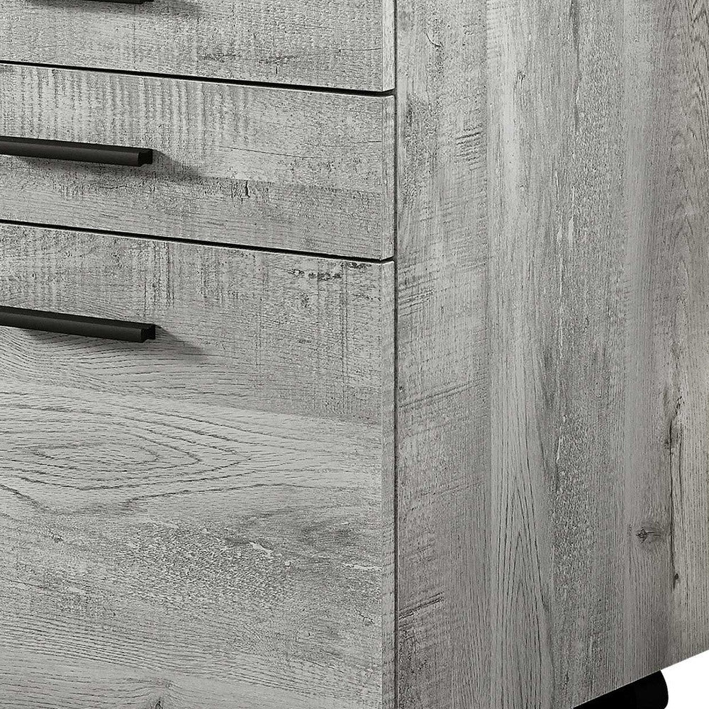 25" Brown Particle Board and Wood Filing Cabinet With Drawers-Filing Cabinets-DECOROLALA