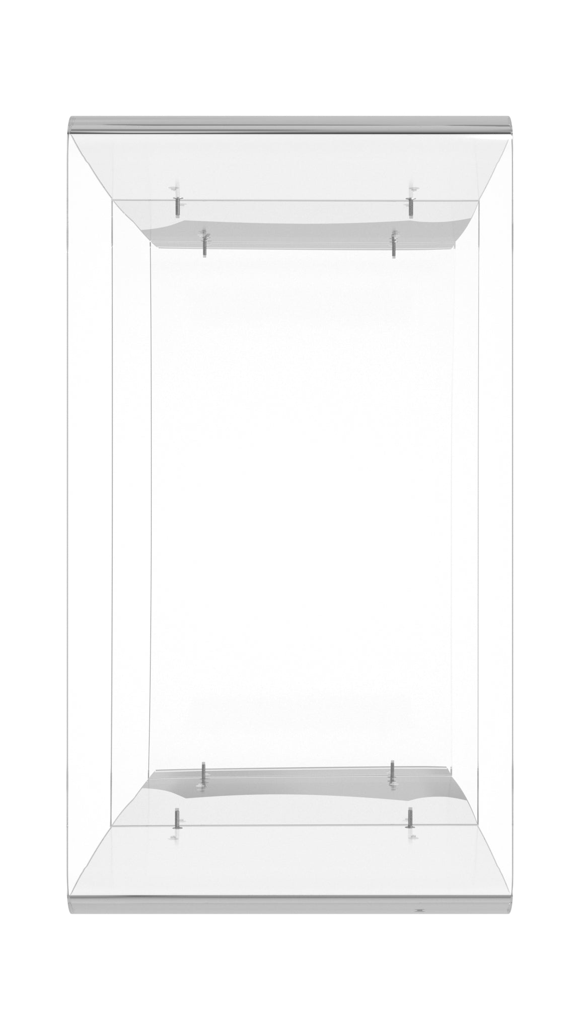 25" Clear Plastic Two Tier Bookcase-Bookcases-DECOROLALA