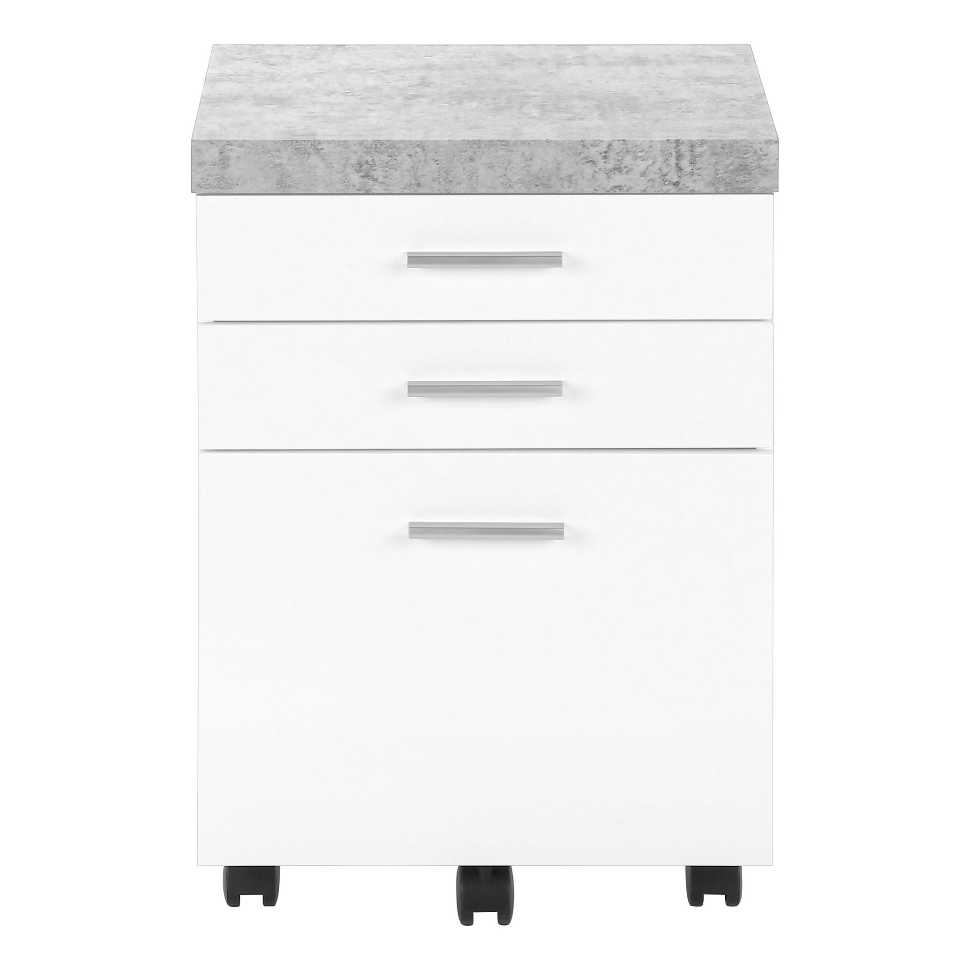 25" Gray Particle Board Filing Cabinet With Drawers-Filing Cabinets-DECOROLALA