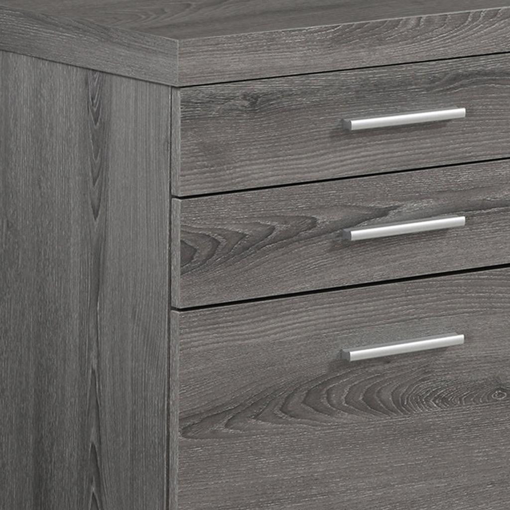 25" Gray Particle Board Filing Cabinet With Drawers-Filing Cabinets-DECOROLALA