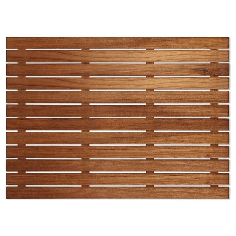 25" Premium Teak Shower Bath Mat-Bath Rugs-DECOROLALA