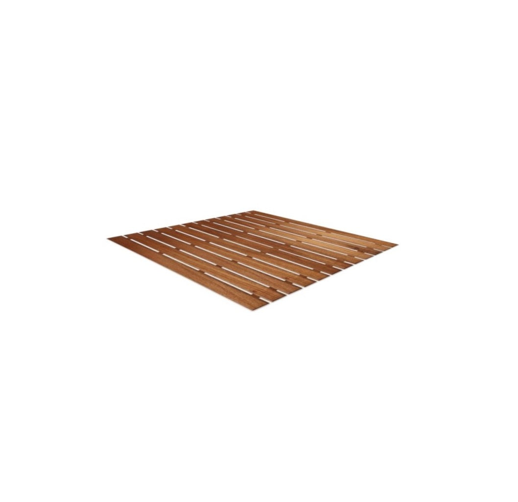 25" Premium Teak Shower Bath Mat-Bath Rugs-DECOROLALA
