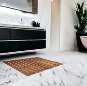 25" Premium Teak Shower Bath Mat-Bath Rugs-DECOROLALA