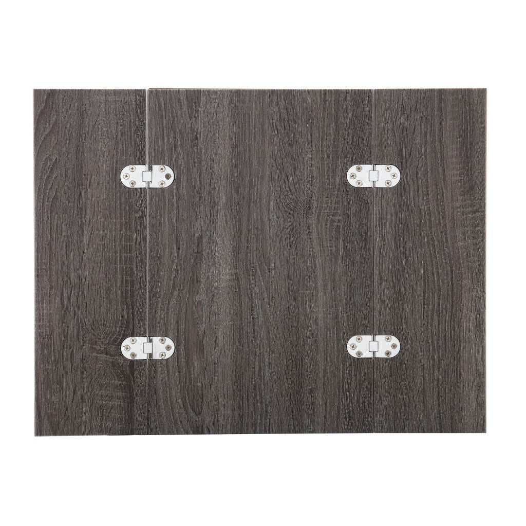 25" Silver And Gray Expandable Rectangular End Table-End-Side Tables-DECOROLALA