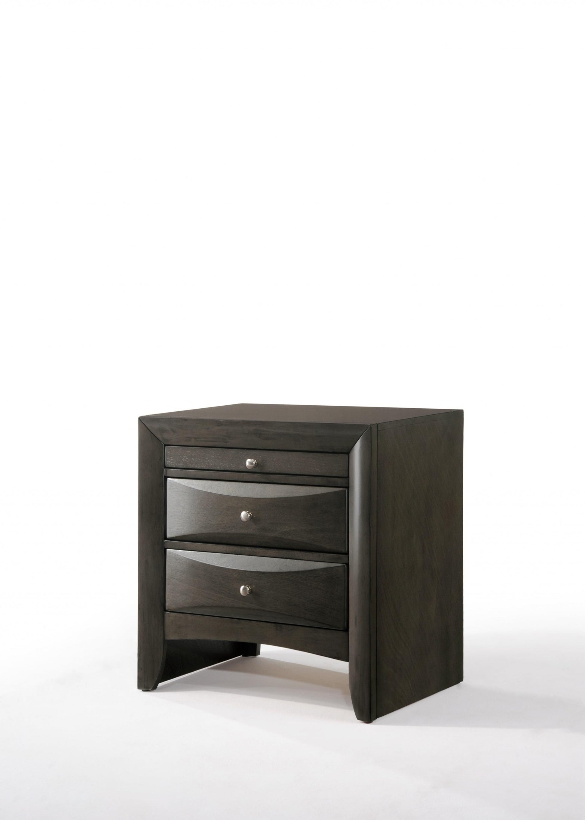 25" Solid Wood Two Drawer Nightstand-Nightstands & Bedside Tables-DECOROLALA